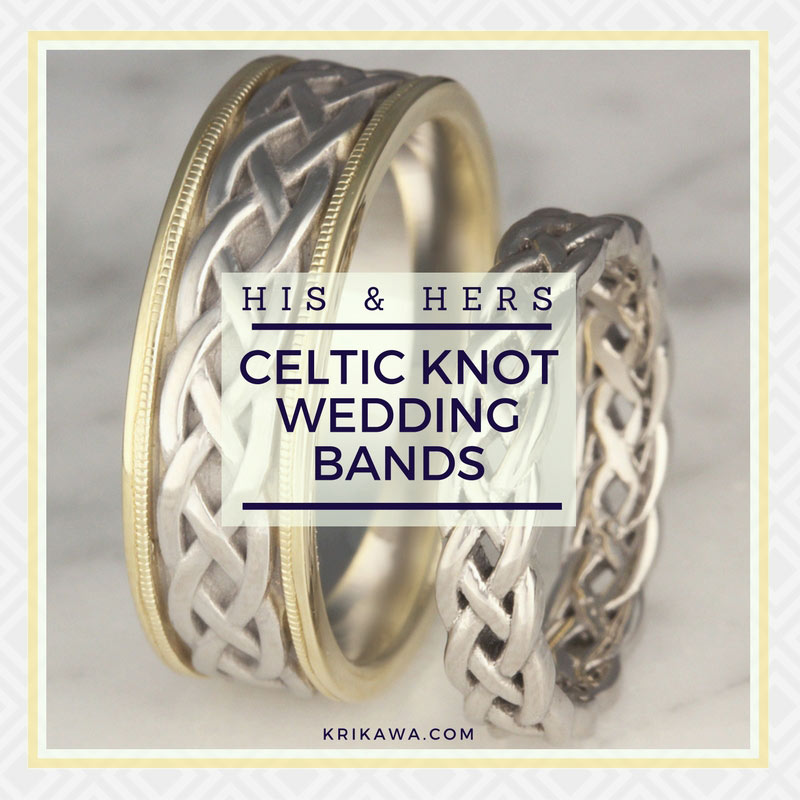 His and her on sale celtic wedding bands